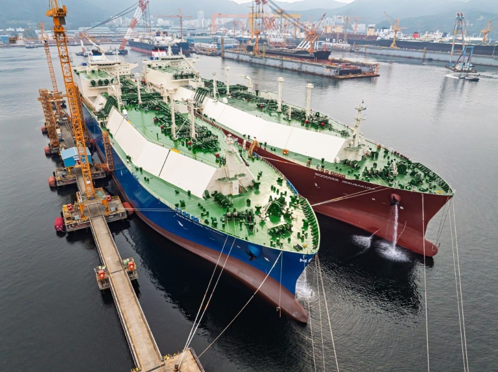 Two ship side by side